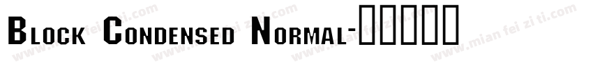 Block Condensed Normal字体转换